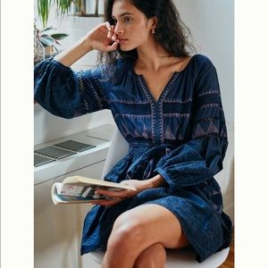 Anthropologie Skye Small cotton belted dress